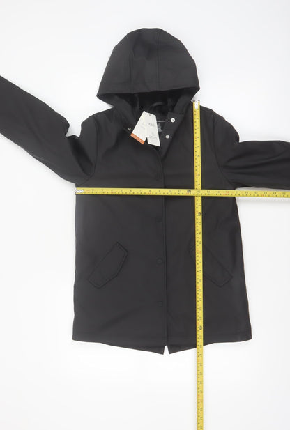 Marks and Spencer Girls Black 9-10 Years Waterproof Hooded Rain Coat