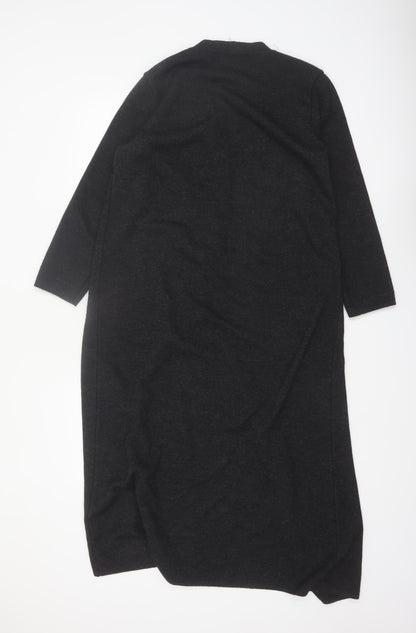 Marks and Spencer Women’s Dark Grey Long Cardigan Size 12 Merino Wool Blend