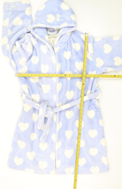 Bedroom Athletics Women’s Blue Heart Fleece Hooded Robe L