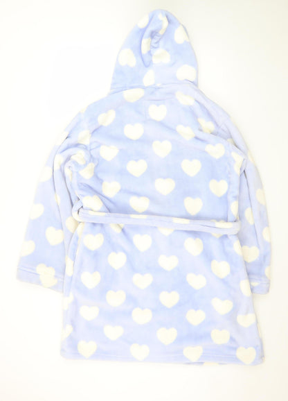 Bedroom Athletics Women’s Blue Heart Fleece Hooded Robe L