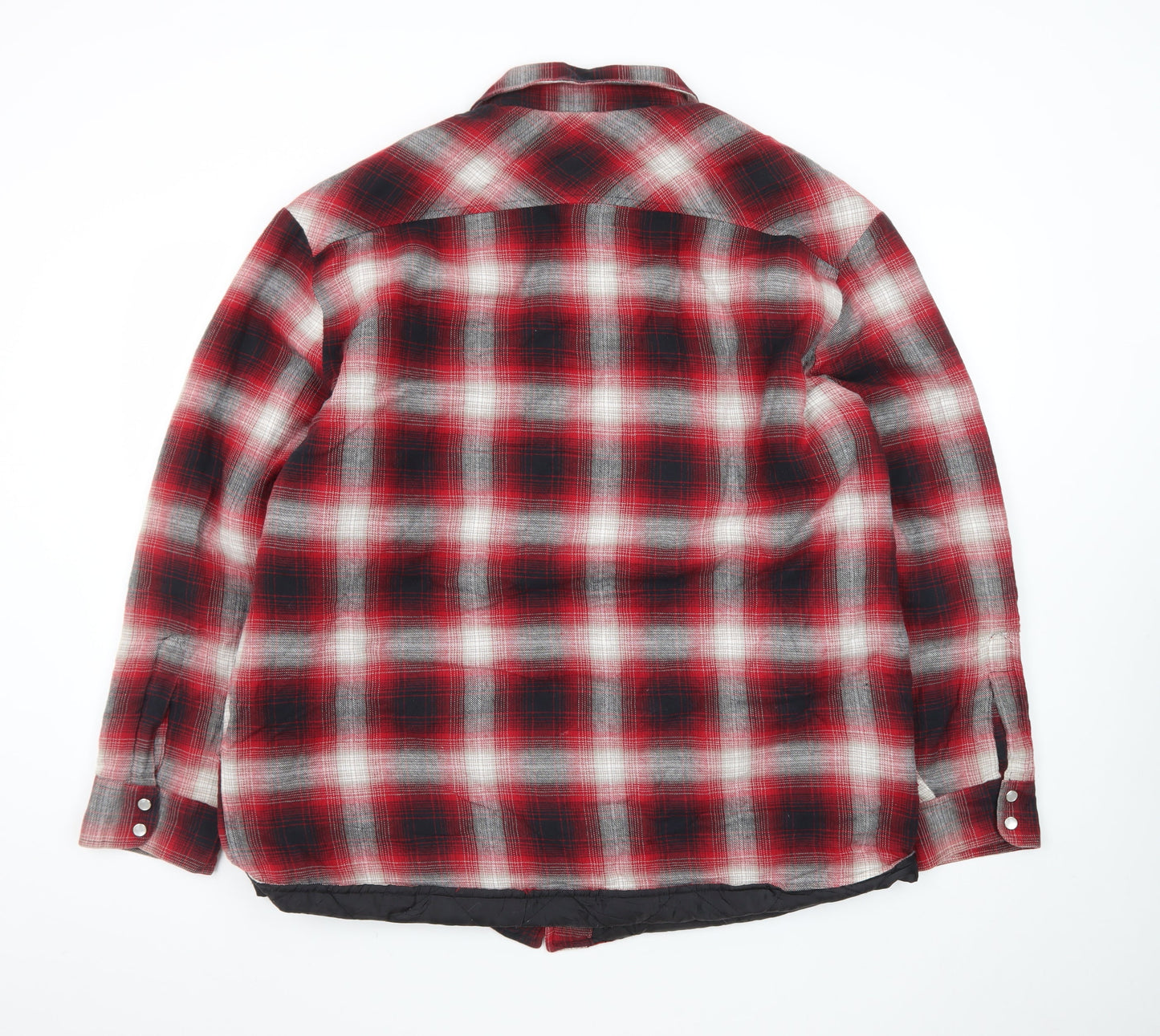 Aggressor Men's Red Checked Quilted Flannel Jacket L