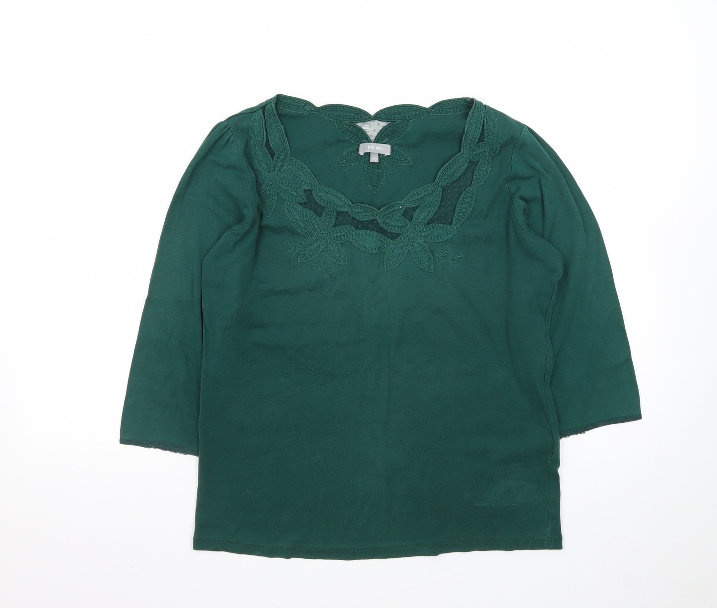 Marks and Spencer Women’s Green Crochet Neck Tunic Top Size 16