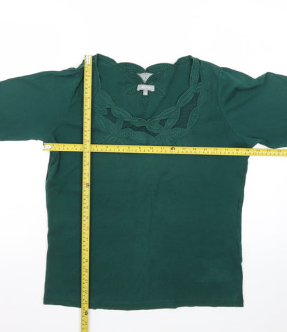 Marks and Spencer Women’s Green Crochet Neck Tunic Top Size 16
