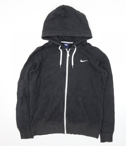 Nike Mens Black Full Zip Hoodie L Sportswear Cotton Blend