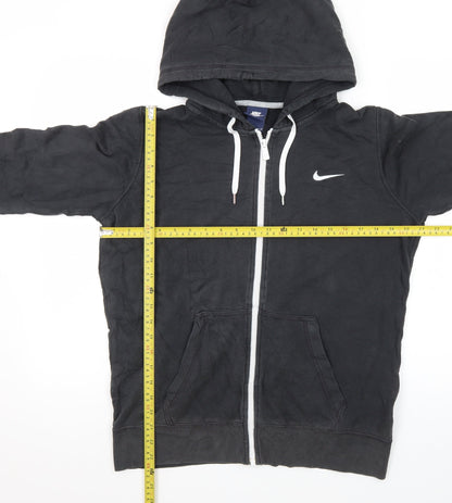 Nike Mens Black Full Zip Hoodie L Sportswear Cotton Blend