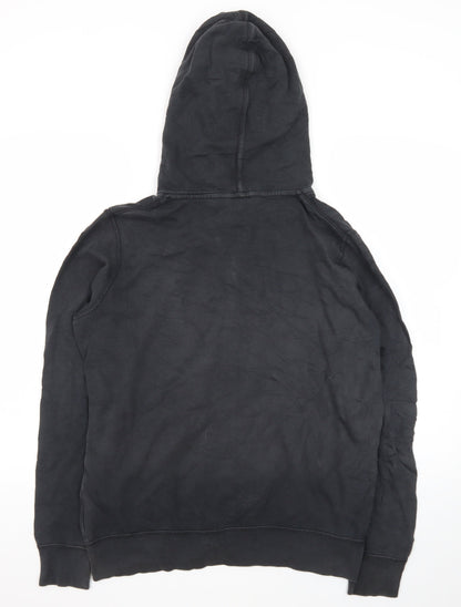 Nike Mens Black Full Zip Hoodie L Sportswear Cotton Blend