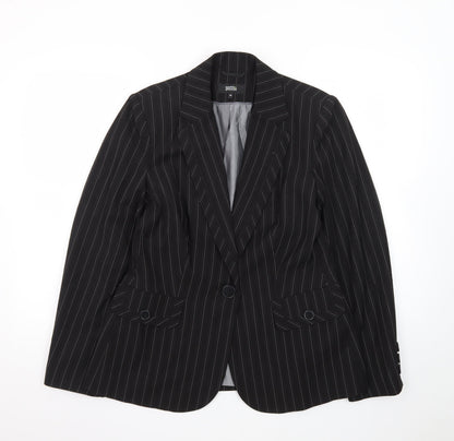 Marks and Spencer Women’s Black Pinstripe Suit Jacket Size 14