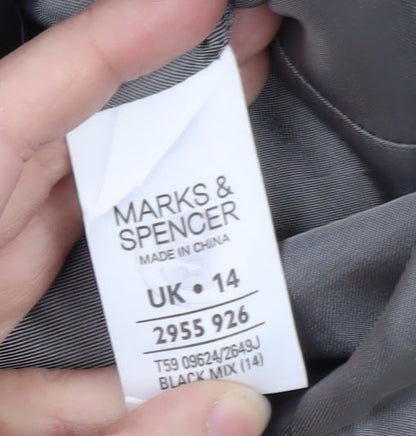 Marks and Spencer Women’s Black Pinstripe Suit Jacket Size 14