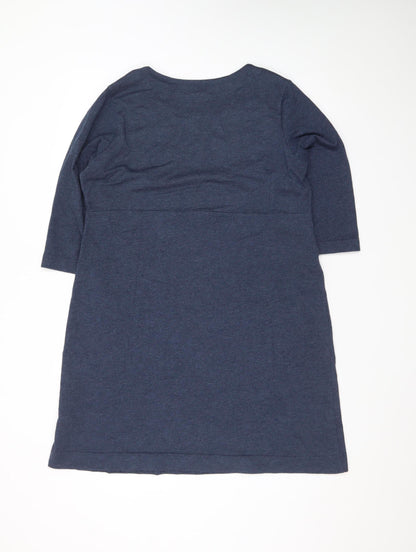 Weird Fish Women’s Blue Knee Length Shift Dress Size 16