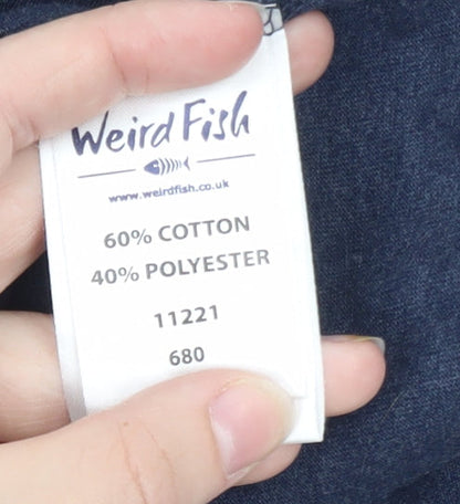 Weird Fish Women’s Blue Knee Length Shift Dress Size 16