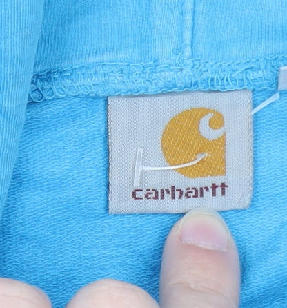 Carhartt Women's Blue Pullover Hoodie XS Cotton Casual Sweatshirt