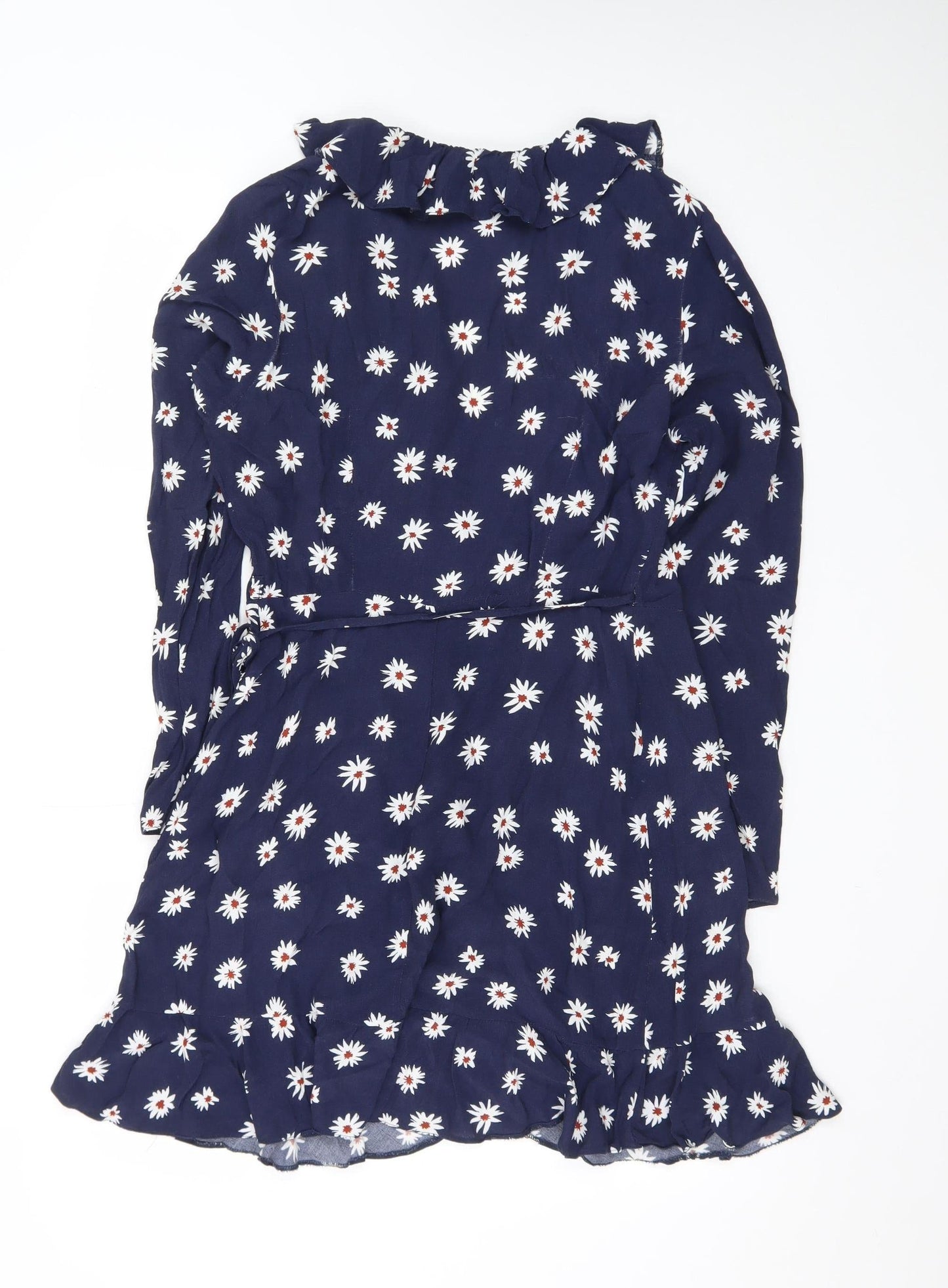 Nobody's Child Women's Blue Floral Wrap Dress Size 12