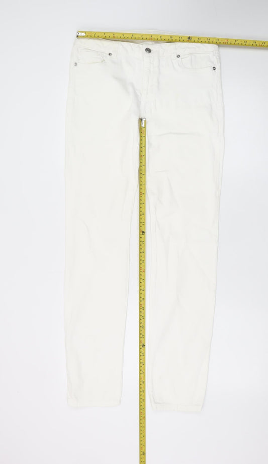 Michael Kors Women's White Skinny Jeans Size 10 Slim Fit Denim
