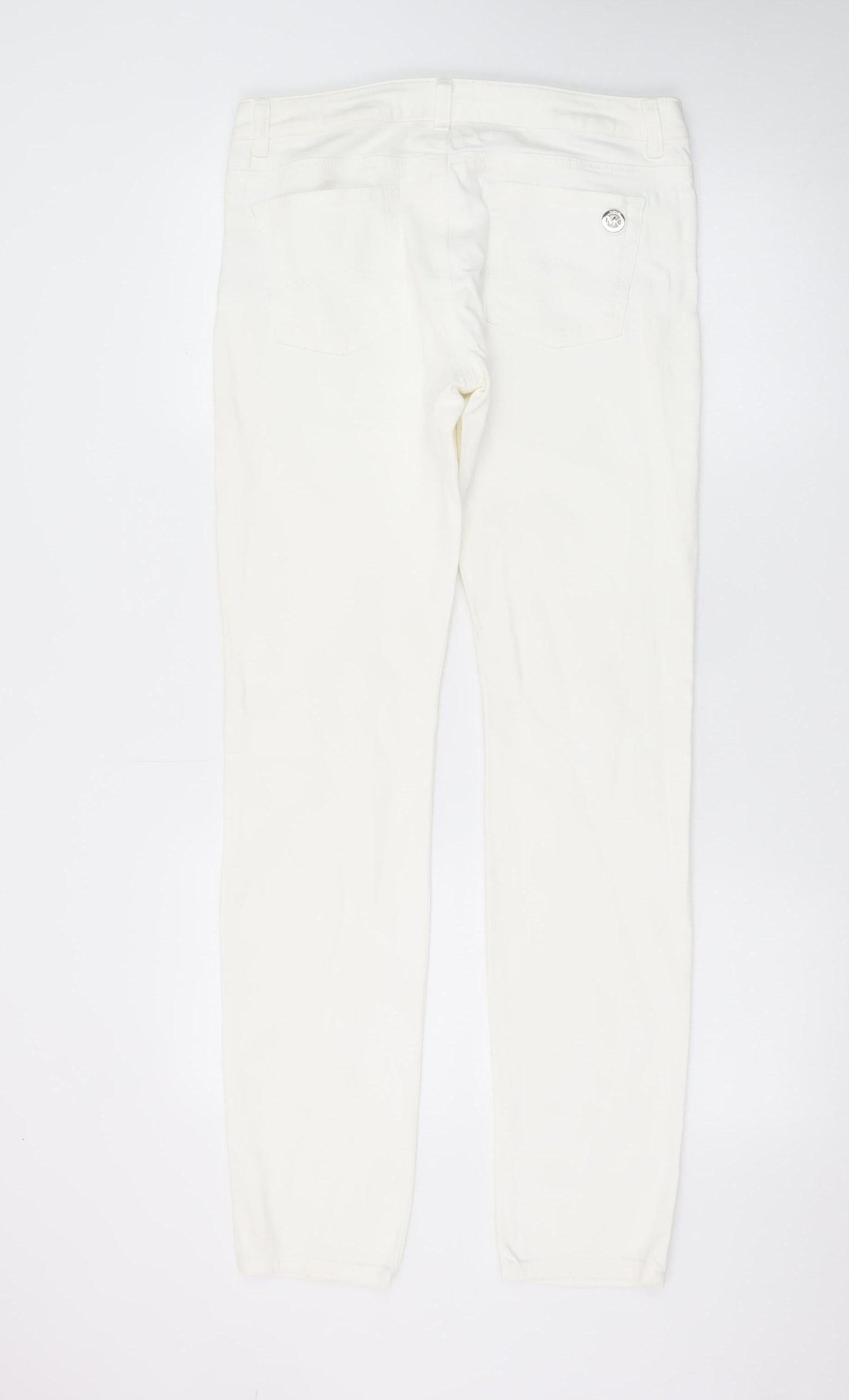 Michael Kors Women's White Skinny Jeans Size 10 Slim Fit Denim