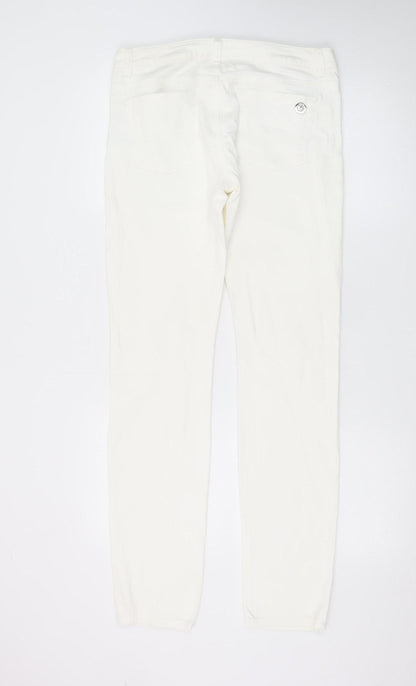 Michael Kors Women's White Skinny Jeans Size 10 Slim Fit Denim