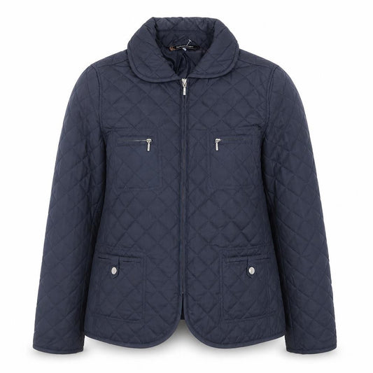 Kaleidoscope Women's Blue Quilted Mid-Length Jacket UK 14