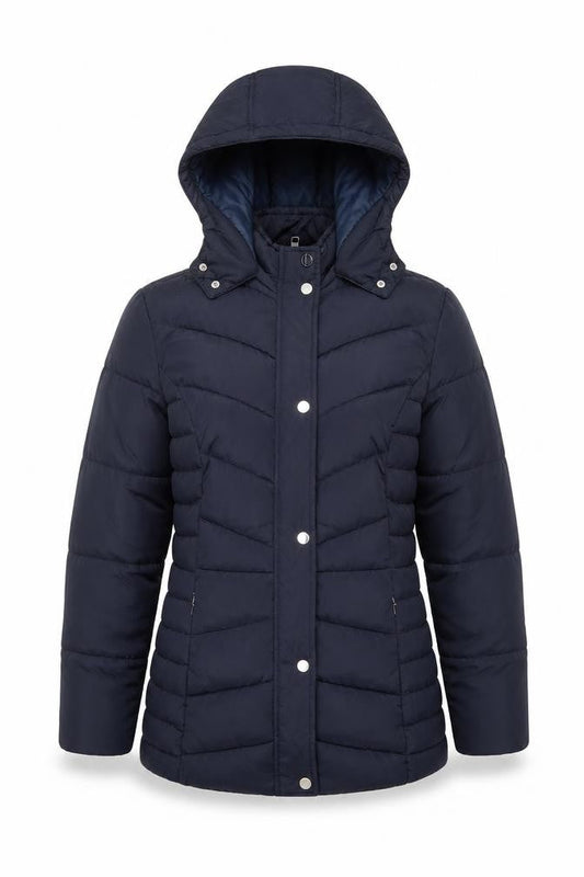 Dorothy Perkins Women’s Blue Tall Size 10 Quilted Hooded Puffer Jacket