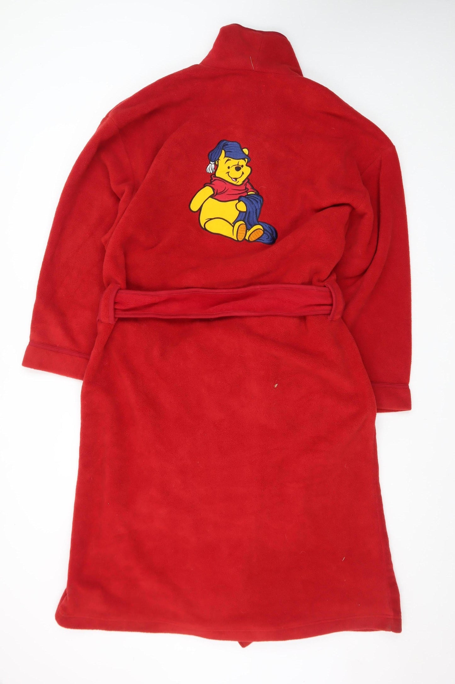 Disney Red Fleece Winnie The Pooh Women's S Robe Belted Kimono Style