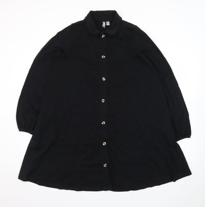 ASOS Women’s Black Long Sleeve Collared Shirt Dress Size 8