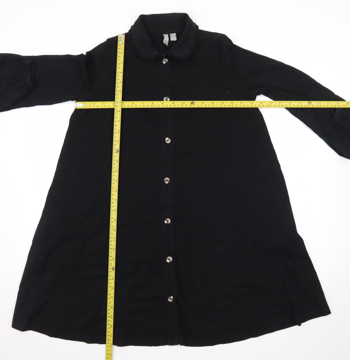 ASOS Women’s Black Long Sleeve Collared Shirt Dress Size 8