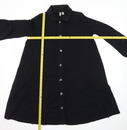 ASOS Women’s Black Long Sleeve Collared Shirt Dress Size 8