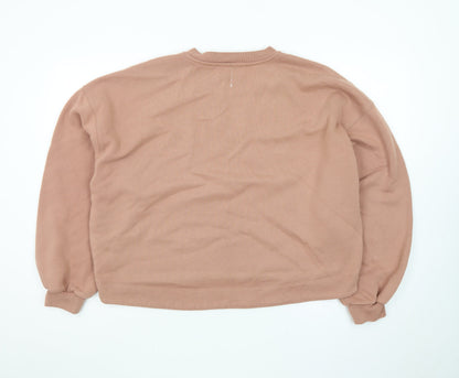 AllSaints Women’s Pink Pullover Sweatshirt Medium Cotton Blend
