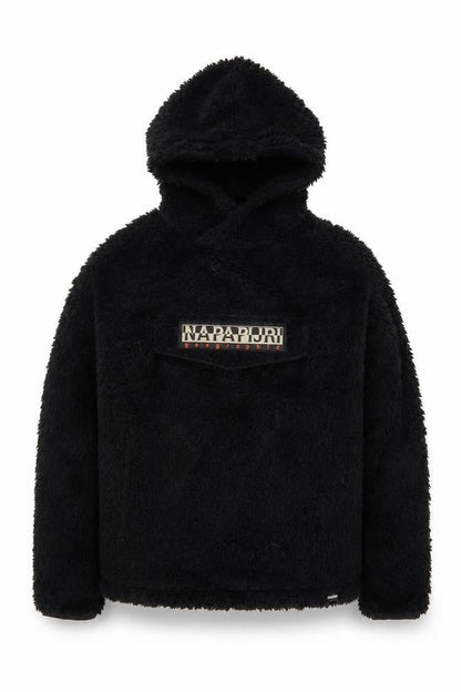 Napapijri Men's Black Fleece Pullover Hoodie Small