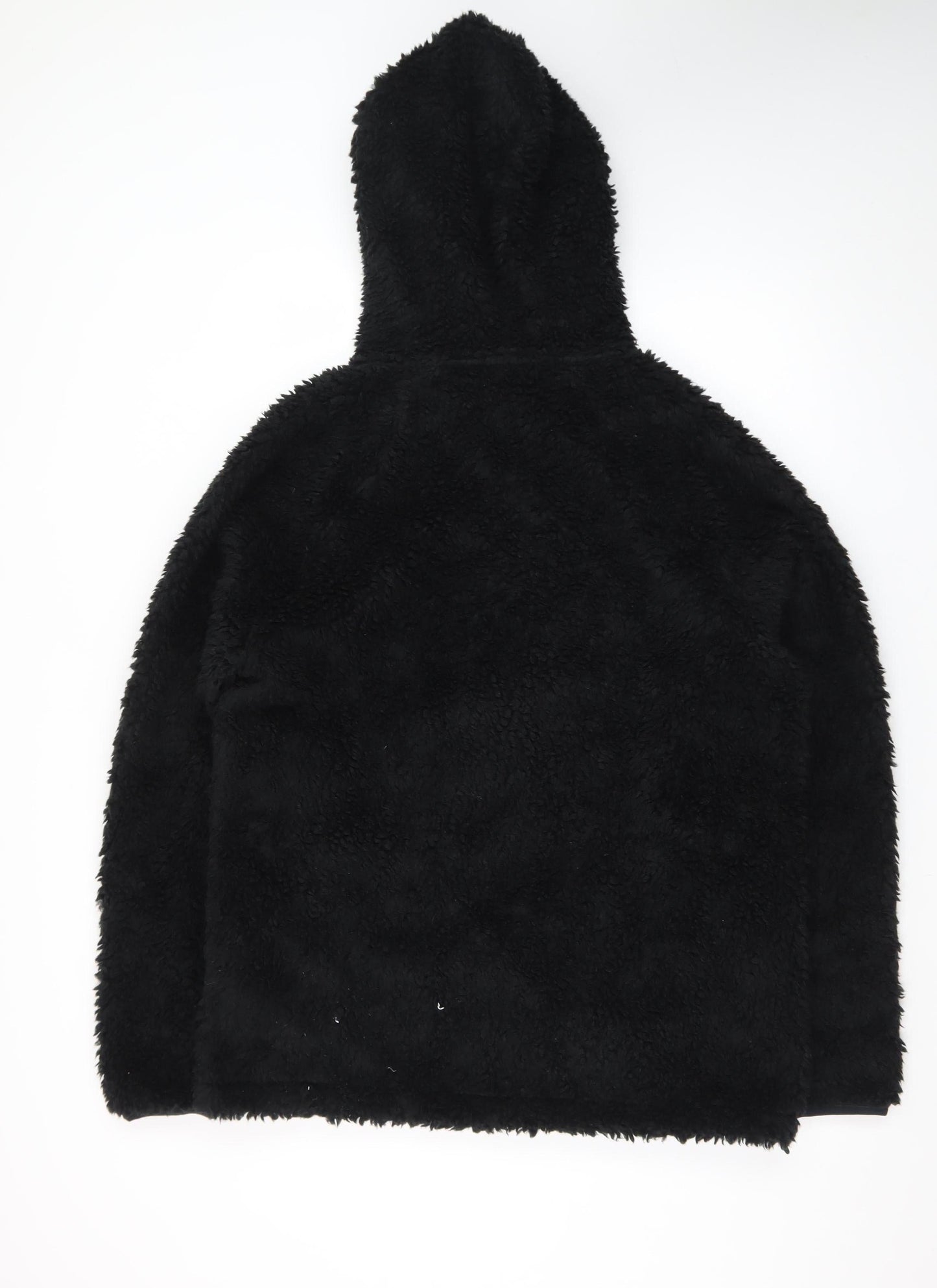 Napapijri Men's Black Fleece Pullover Hoodie Small
