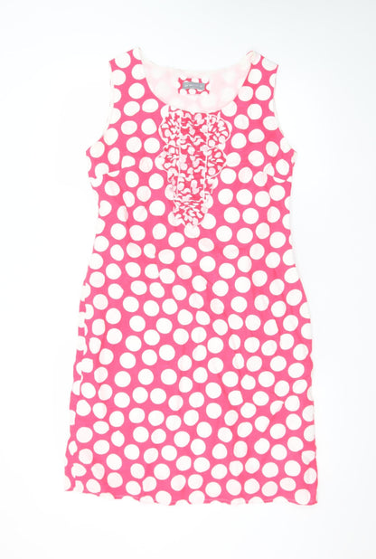 Marks and Spencer Women’s Pink Polka Dot Shift Dress Size 12