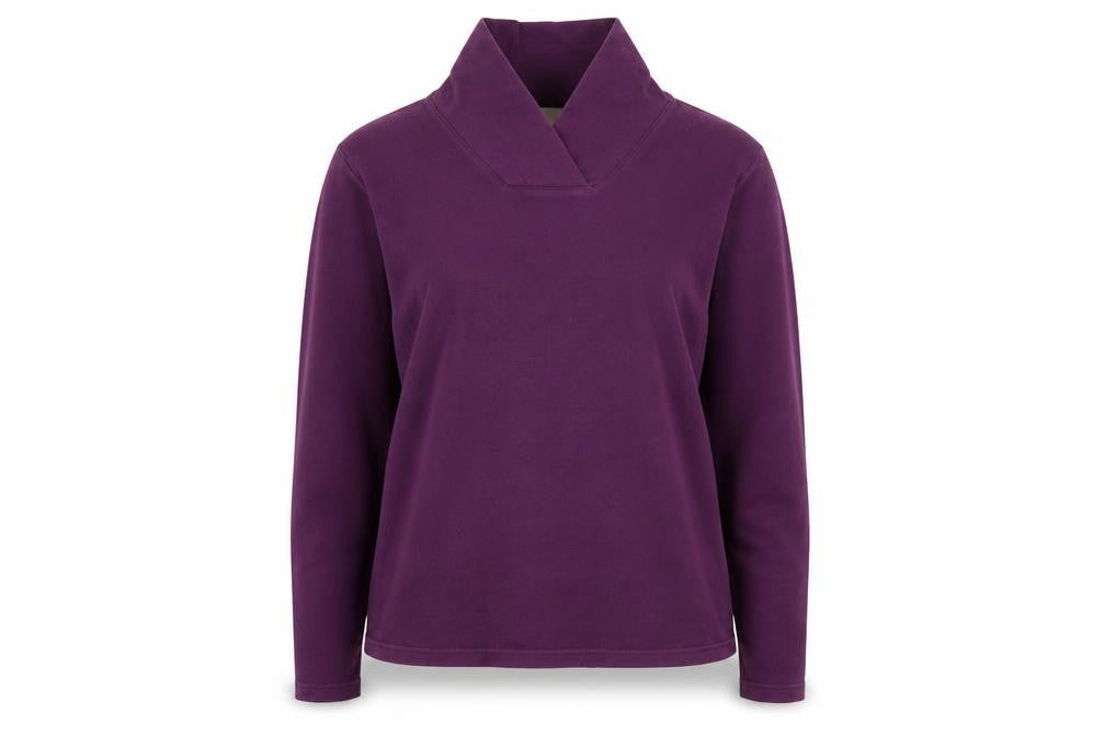 Cotton Traders Women's Purple Long Sleeve Roll Neck Top Size 14