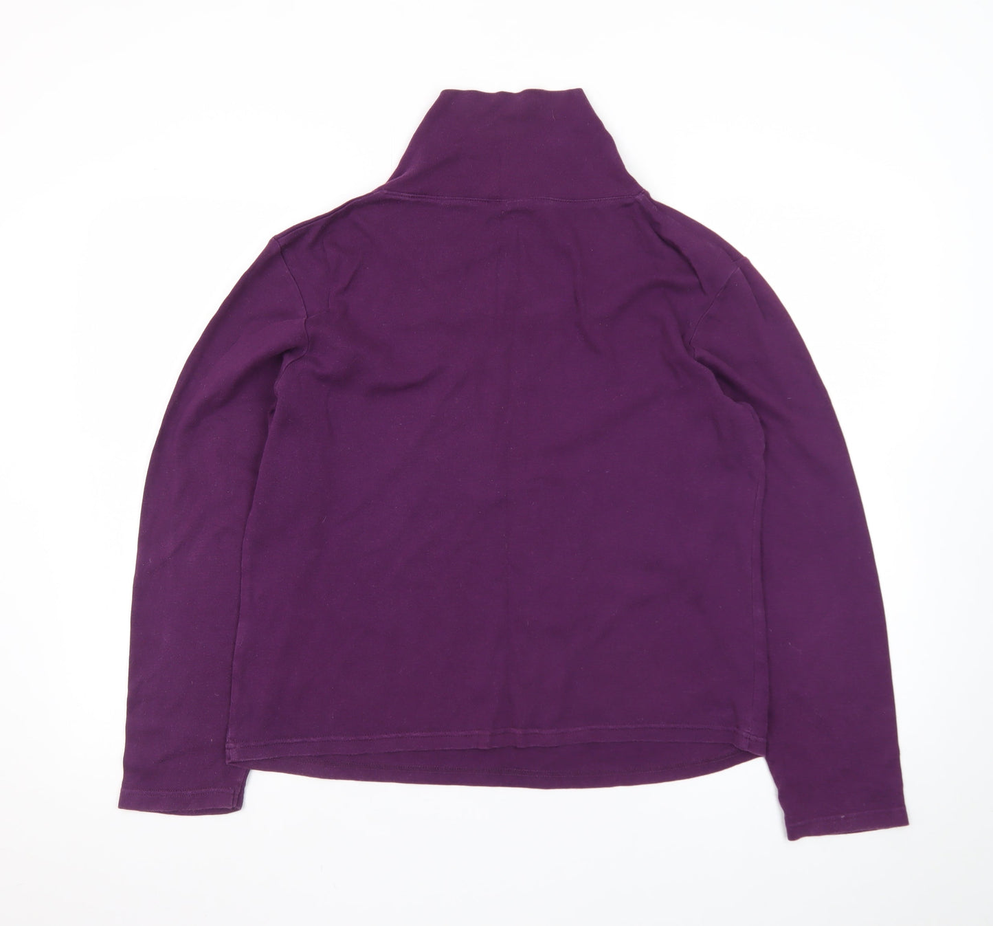 Cotton Traders Women's Purple Long Sleeve Roll Neck Top Size 14