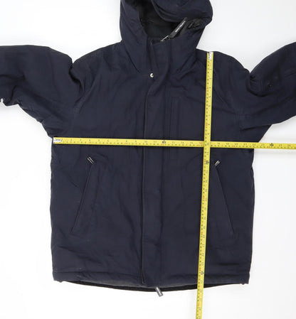 Norse Projects Men's Blue Hooded Down Puffer Jacket Size M