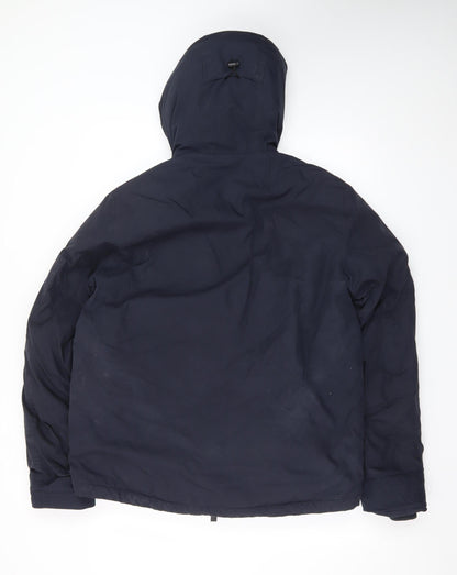 Norse Projects Men's Blue Hooded Down Puffer Jacket Size M