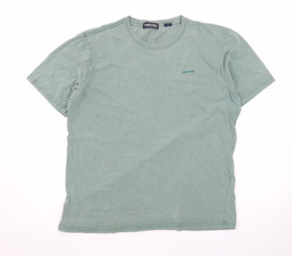 Superdry Men’s Green Crew Neck Cotton T-Shirt L Casual Classic Style
