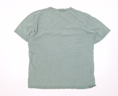 Superdry Men’s Green Crew Neck Cotton T-Shirt L Casual Classic Style