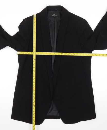 Next Women Black Shawl Collar Single Breasted Blazer Size 14
