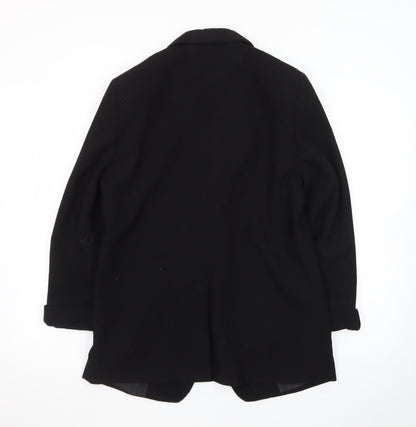Next Women Black Shawl Collar Single Breasted Blazer Size 14