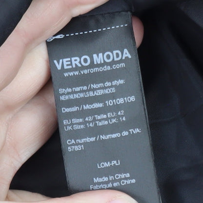 Vero Moda Women Black Size 14 Tailored Blazer Jacket