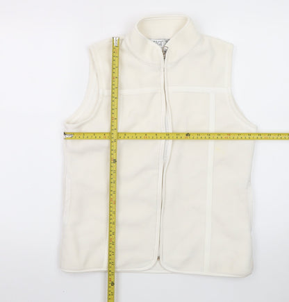 TIGI WEAR Women's Ivory Fleece Zip Waistcoat Size 10