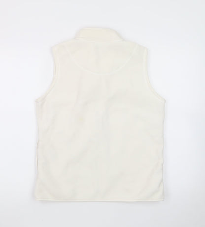 TIGI WEAR Women's Ivory Fleece Zip Waistcoat Size 10
