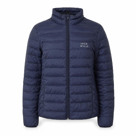 Jack Wills Women's Blue Quilted Puffer Jacket Size 10