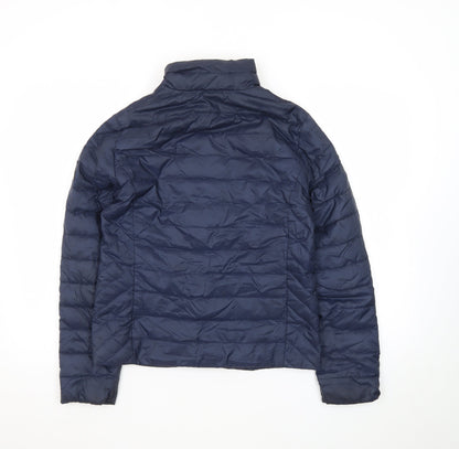 Jack Wills Women's Blue Quilted Puffer Jacket Size 10