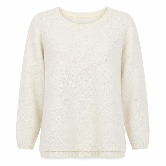 Laura Ashley Women’s Ivory Sequin Knit Jumper UK 14