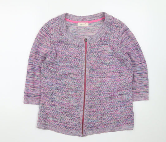 Marks and Spencer Women’s Multicoloured Full Zip Knit Jumper Size 16