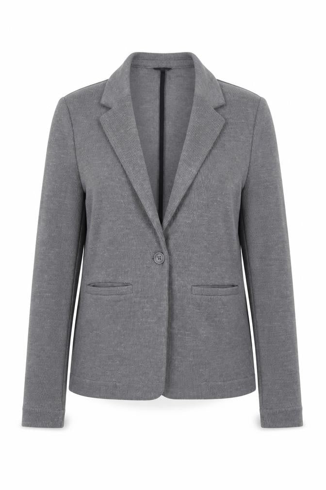 Whistles Women Grey Single-Breasted Blazer Jacket Size 8