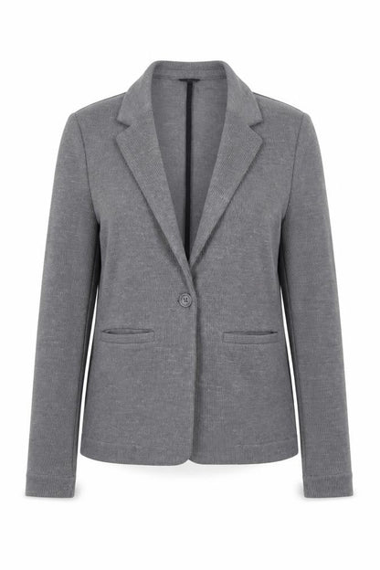 Whistles Women Grey Single-Breasted Blazer Jacket Size 8