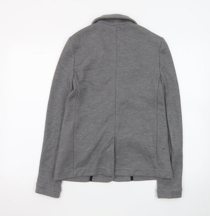 Whistles Women Grey Single-Breasted Blazer Jacket Size 8
