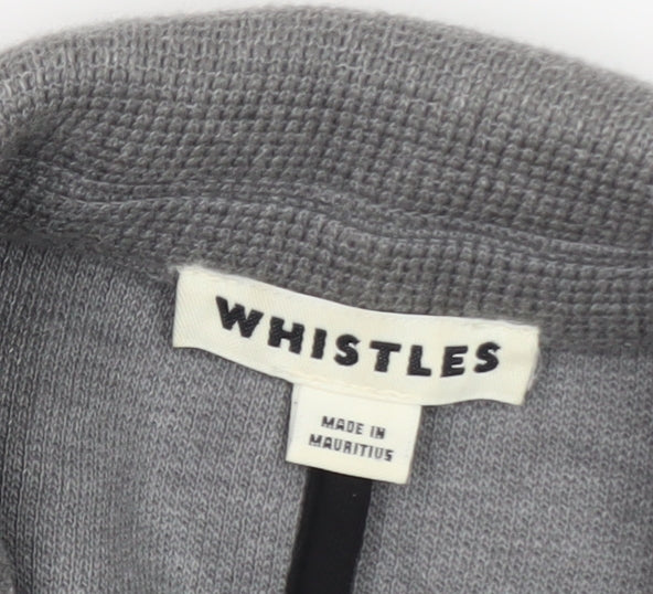 Whistles Women Grey Single-Breasted Blazer Jacket Size 8