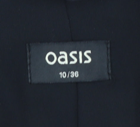 Oasis Women’s Black Lace Tuxedo Blazer Size 10 Slim Fit