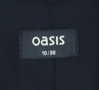 Oasis Women’s Black Lace Tuxedo Blazer Size 10 Slim Fit